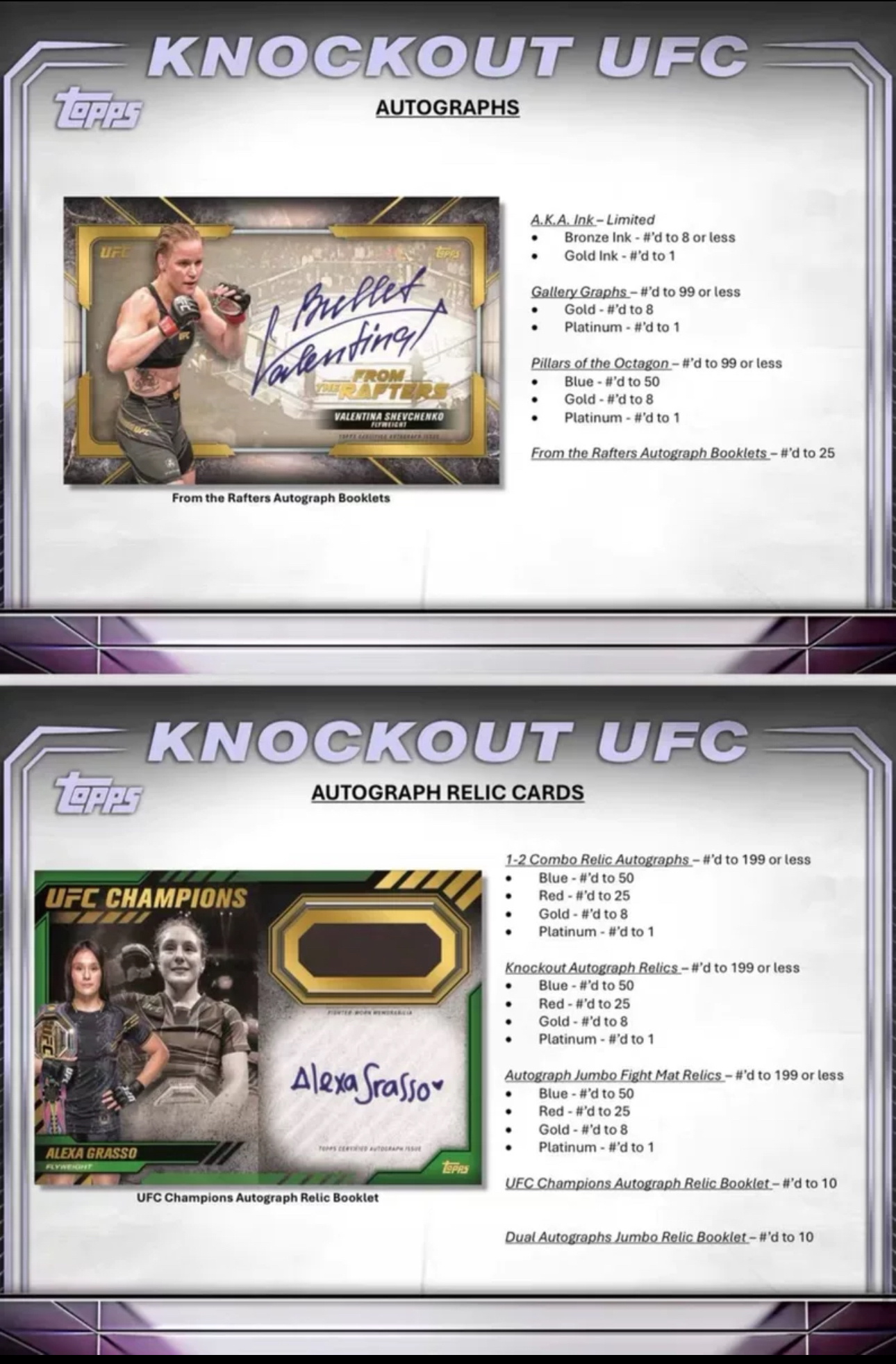 2024 Topps UFC Knockou Hobby 收藏卡盒