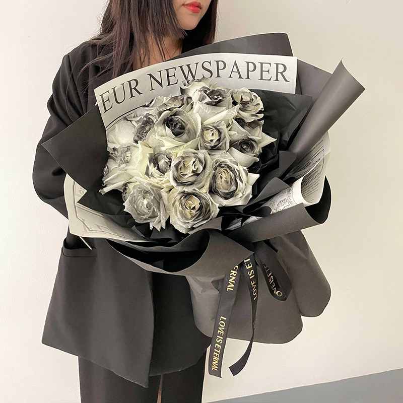 全国附件黑骑士黑玫瑰花束鲜花同城配送男友生日礼物纪念日送花店