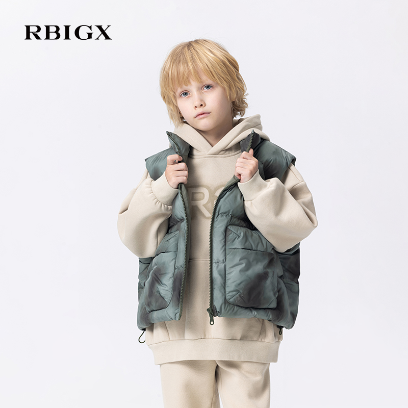 RBIGX瑞比克童装2025冬季新款轻薄背心中大童马甲