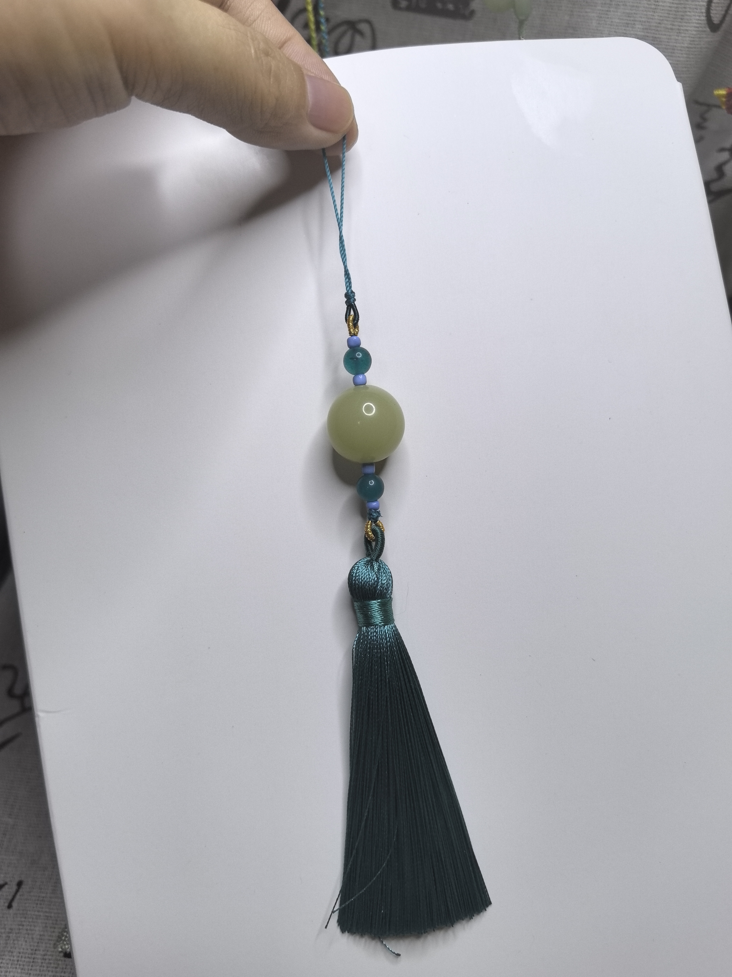 纯手工编织单珠吊坠挂件