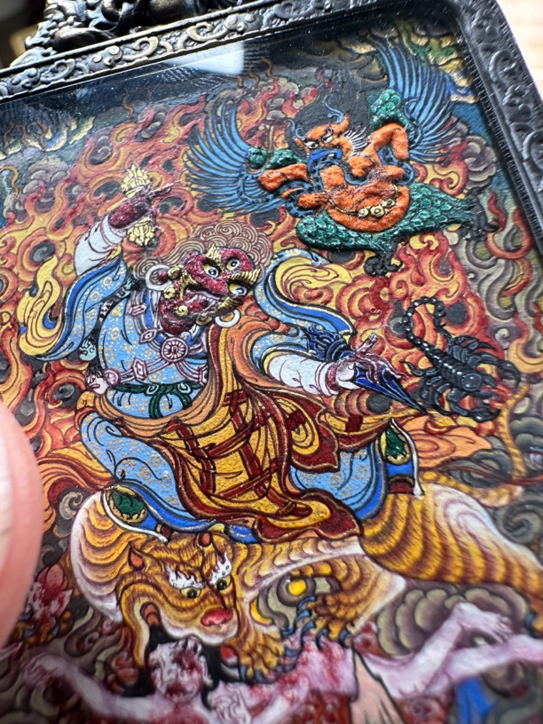 纯手绘唐卡愤怒莲师独家原创