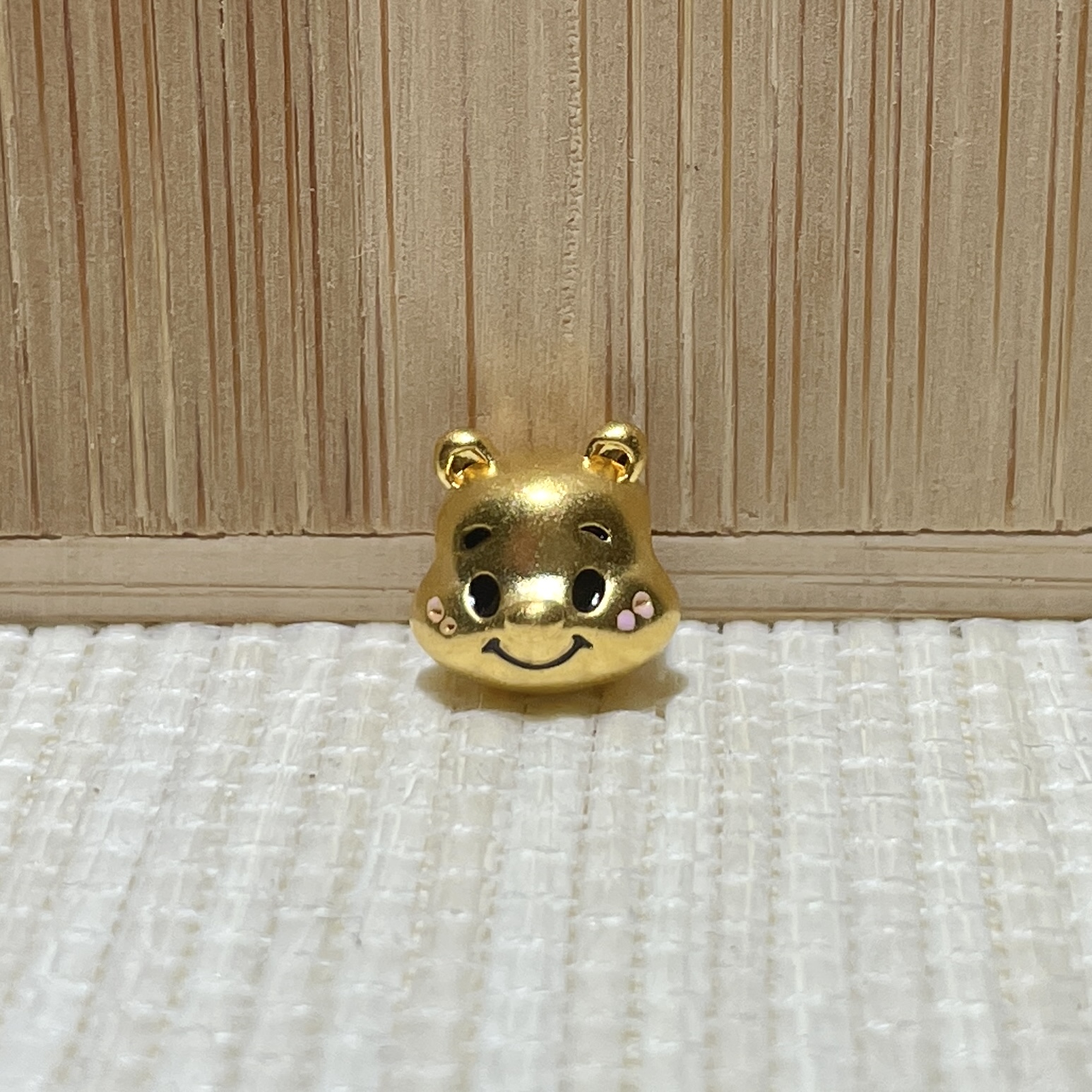 足金烤漆小熊挂件