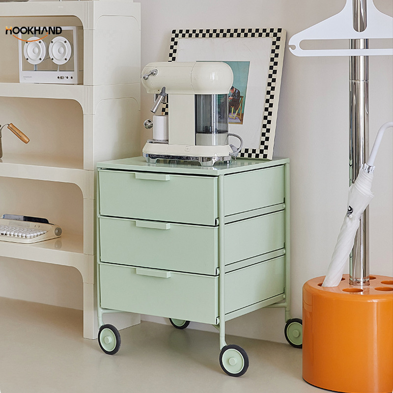 北欧移动收纳柜家用ins床头柜创意简约现代卧室小柜子时尚储物柜
