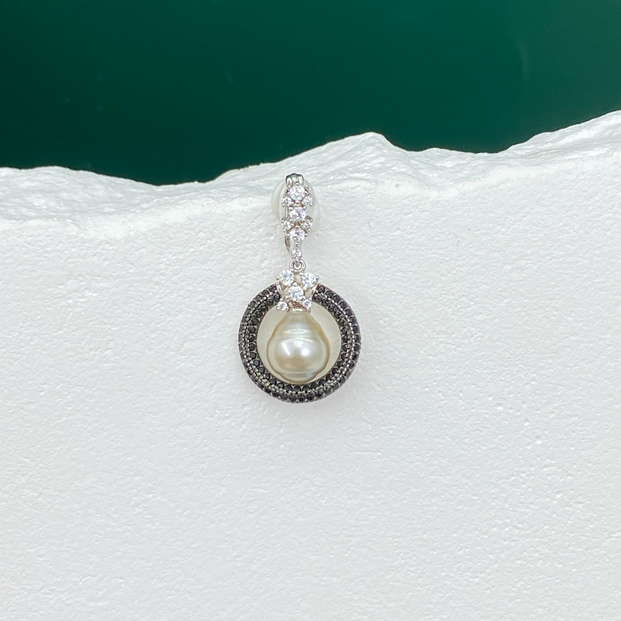 星柠珍珠 海水大溪地黑珍珠 s925银 吊坠