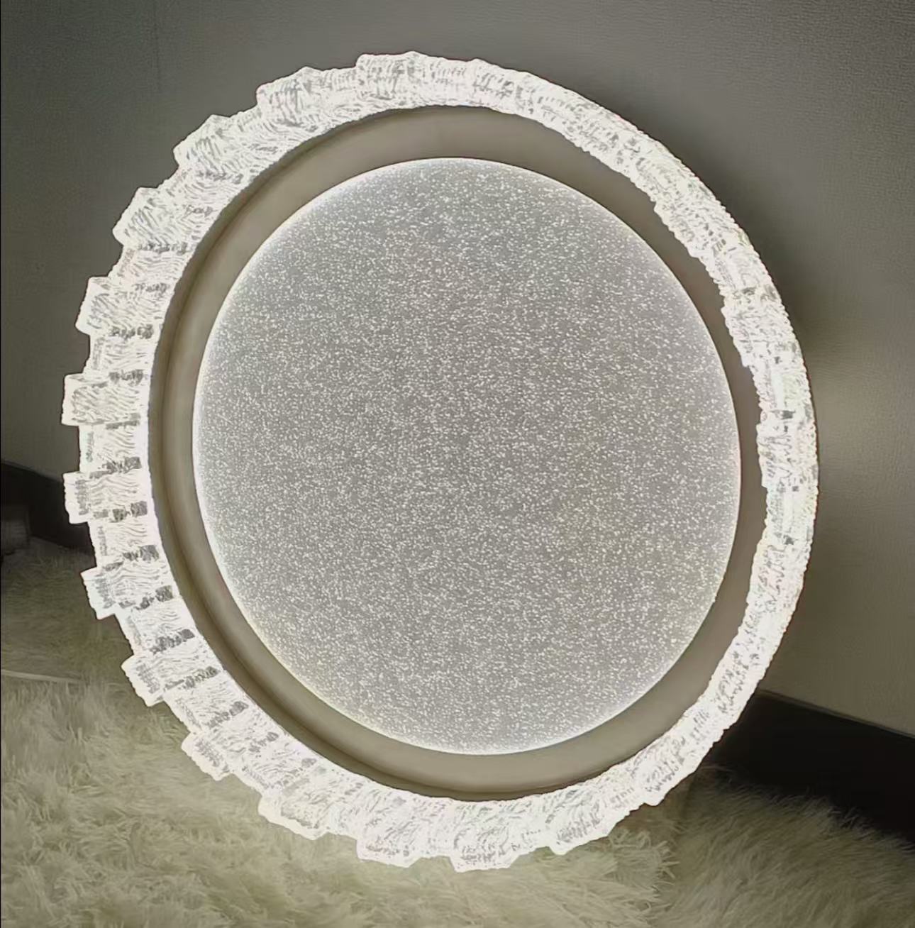 新款一帘幽梦复古嵌入式卧室吸顶灯圆形灯饰白色客厅卧室灯客厅灯