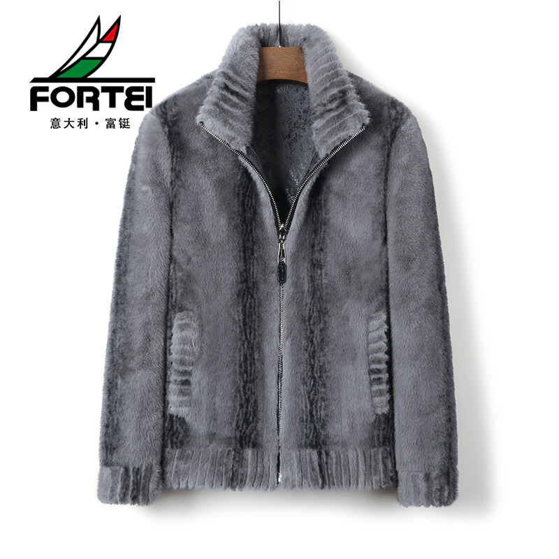 FORTEI/富鋌【源头工厂】海宁男士冬季时尚休闲翻领夹克外套