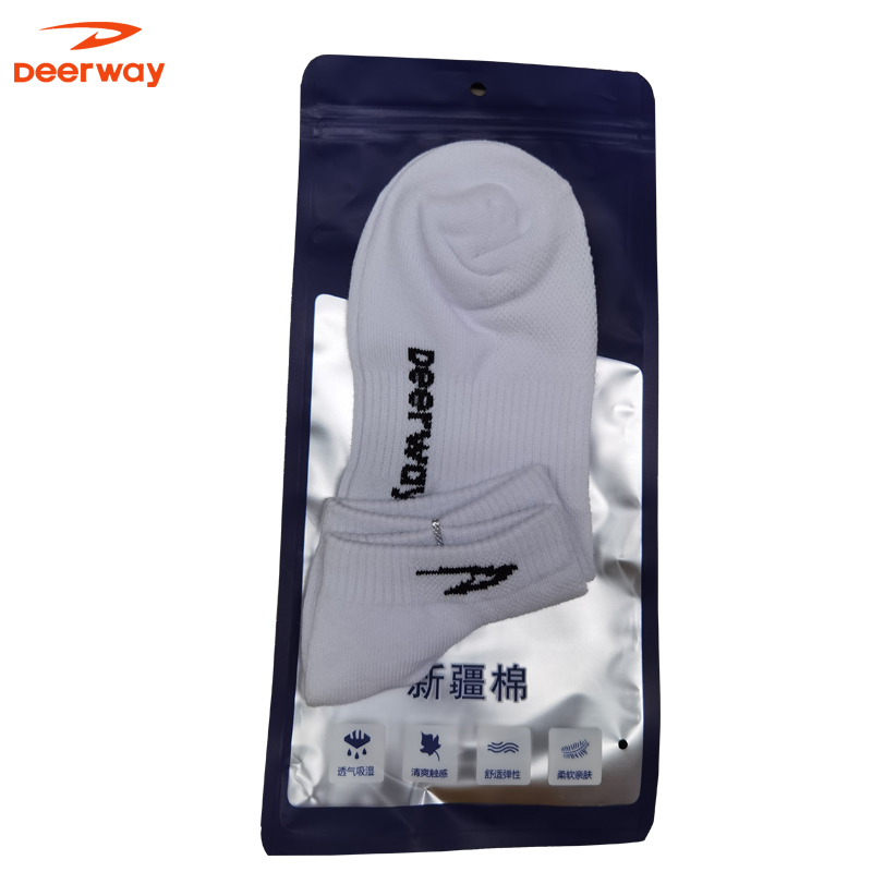 Deerway/德尔惠袜子柔软舒适亲肤夏季运动袜薄款透气精梳棉吸汗