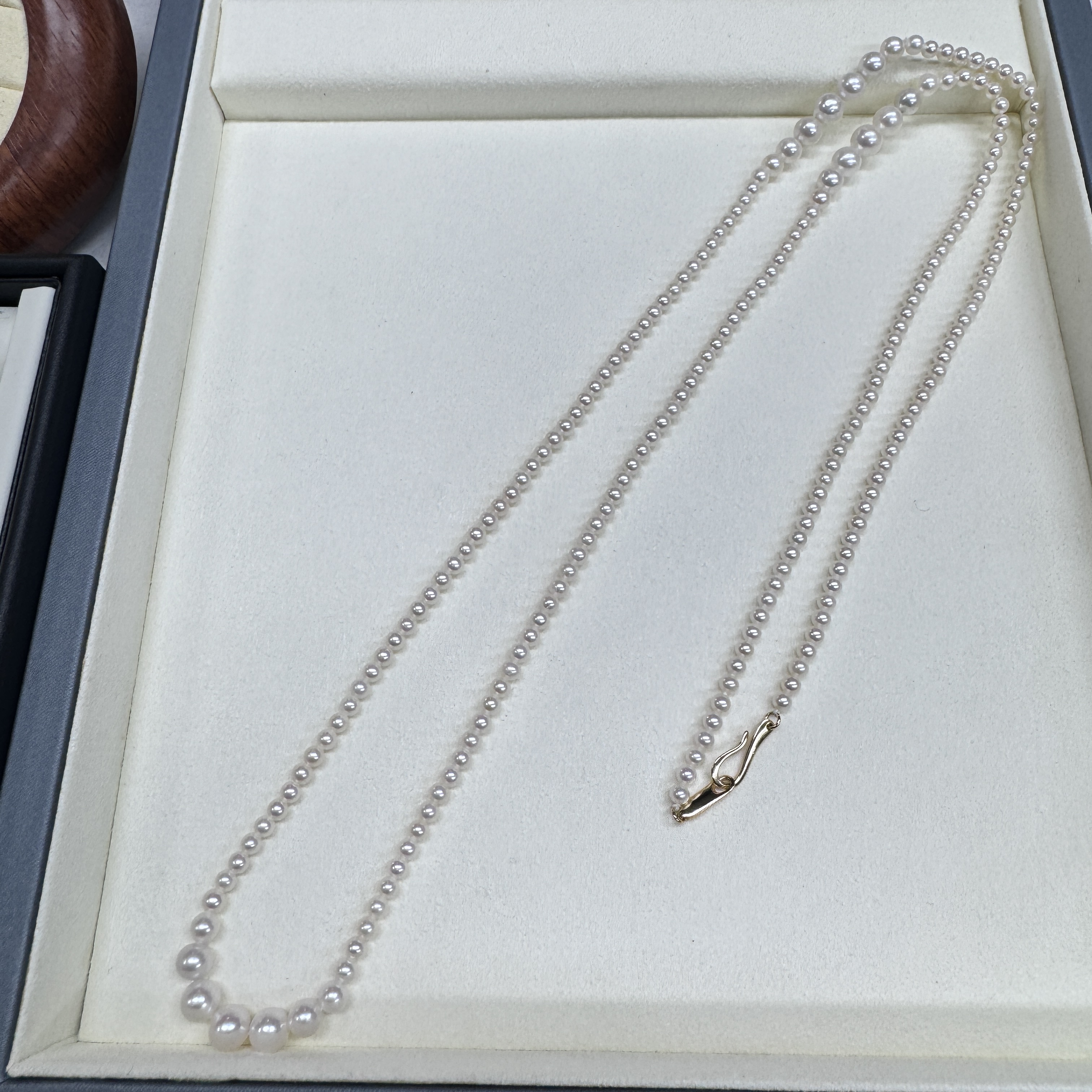 4-7mm淡水珍珠毛衣链S925银镶嵌