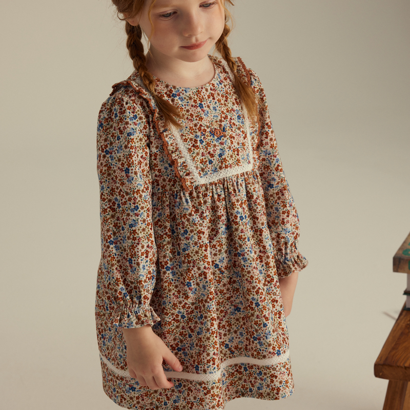 TC法国巧克力童装24秋冬新款女童灯芯绒连衣裙CIOWE4942A