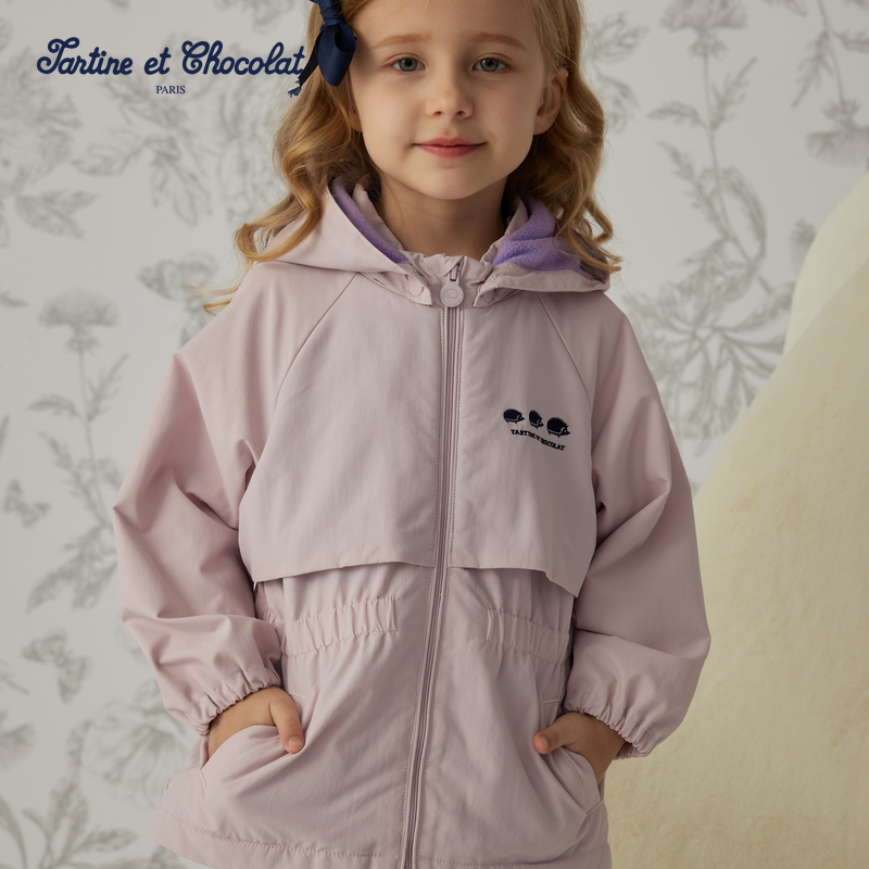 TC法国巧克力童装25春季新品童装可脱卸连帽外套CIJAF1191T