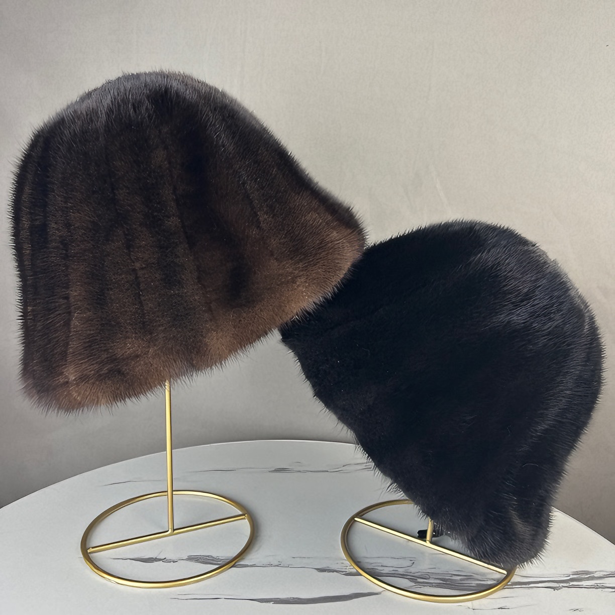 水貂保暖时尚洋气款女士护耳款加厚款渔夫百搭盆帽秋冬护耳帽