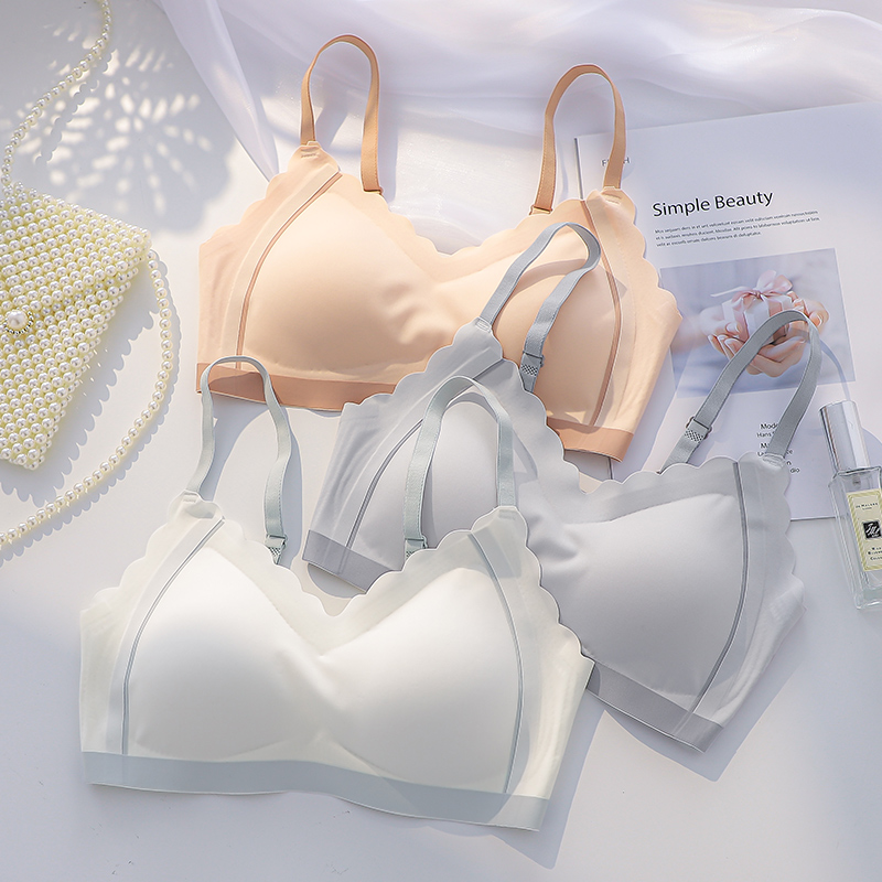 C【灿灿】401-500无痕内衣女夏季薄款聚拢无钢圈背心式冰丝文胸