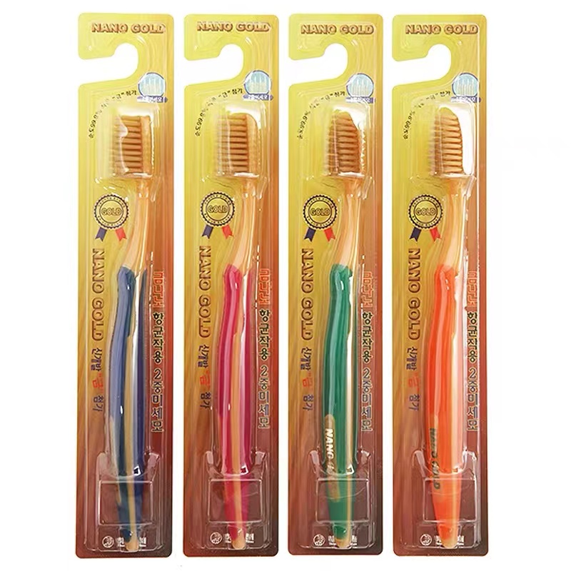 韩国进口双重毛金纳米牙刷水晶牙刷