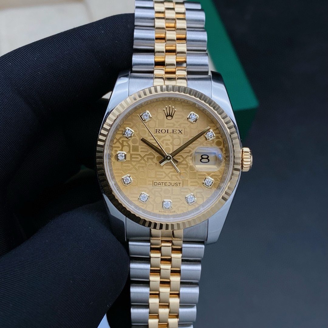 99新 Rolex/劳力士 日志116233/金盘/机械男表/表径36mm