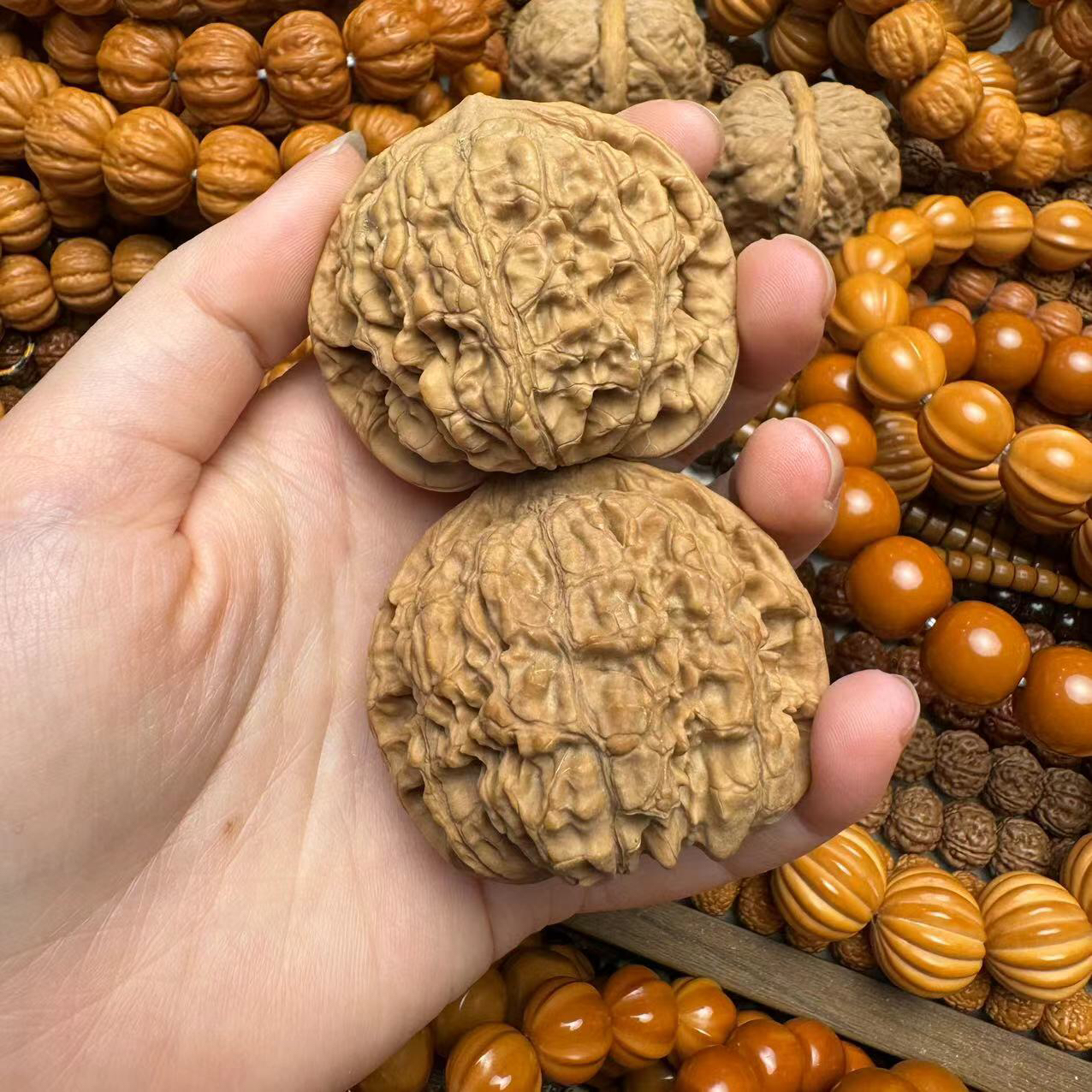 原生态官帽大核桃50mm左右精品文玩核桃麒麟官帽