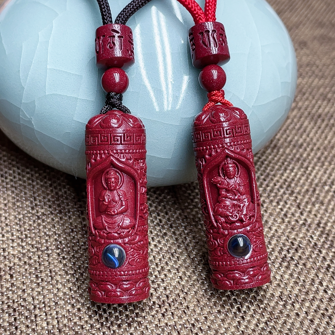 含辰砂工艺品高含量紫金砂生肖守护神吊坠男女款 保真朱砂本命佛