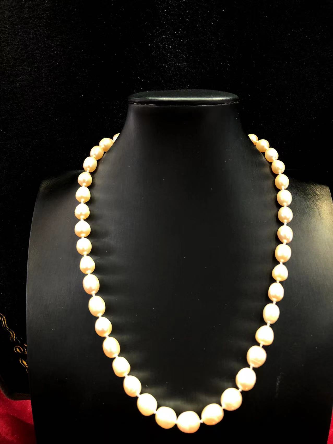 C3236-天然珠宝香槟粉珍珠项链-多样性发货只发一件