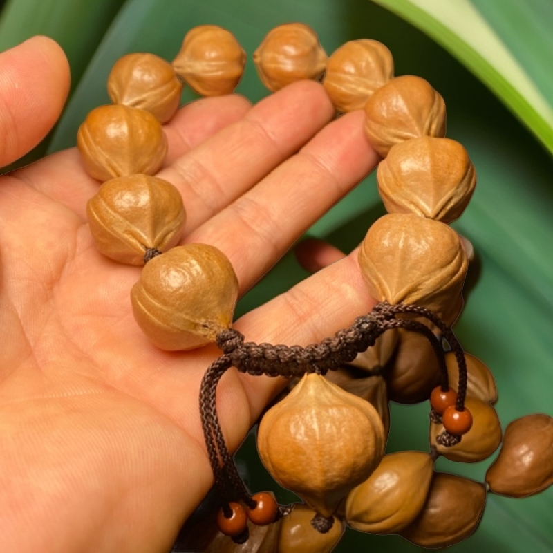 橄榄核铁核原皮正圆2.1手串大核原料素串