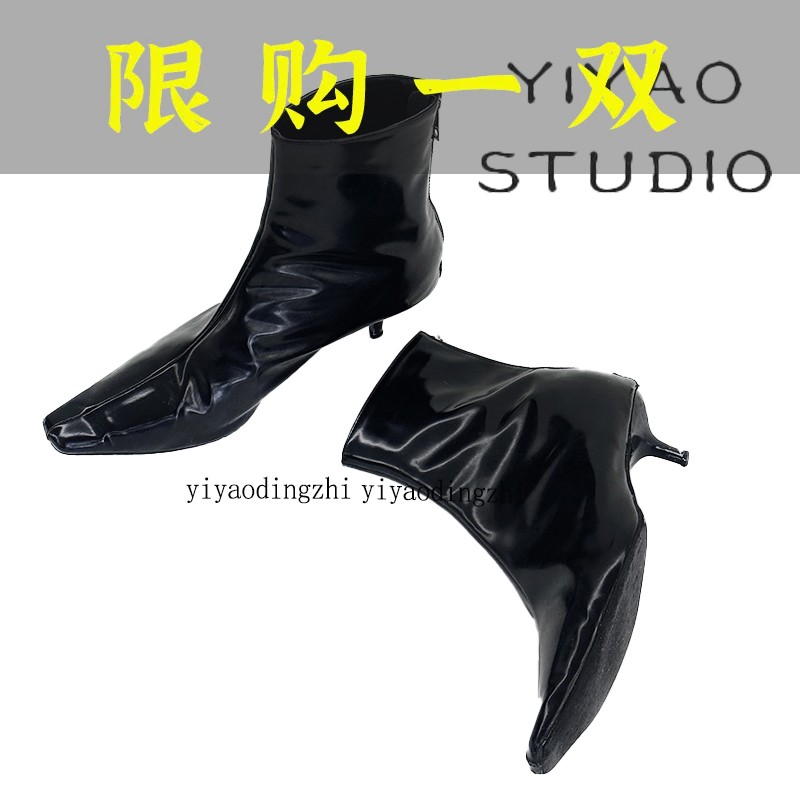 百丽存爱钩吻 高级洋气时尚气质瘦瘦靴百搭细跟方头短靴MR07166