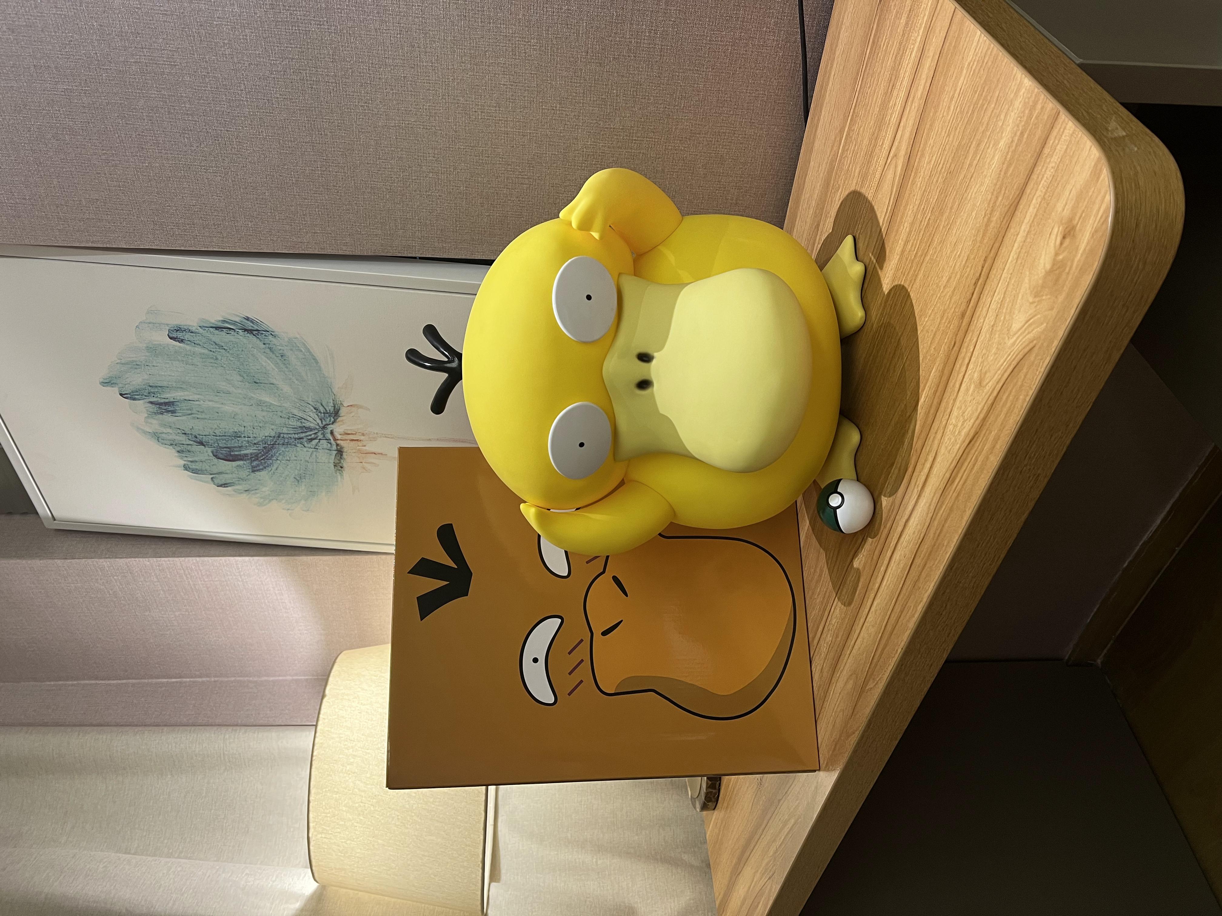 40CM可达鸭手办，4对眼睛可换，可达鸭摆件，全新手办