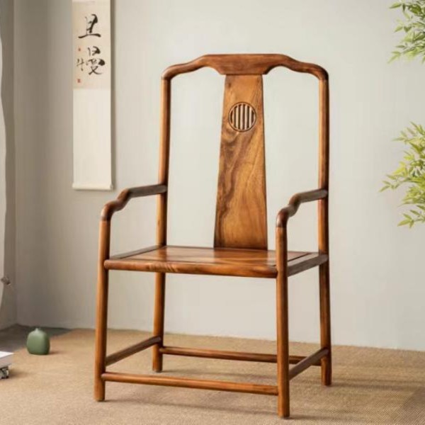 新中式南美胡桃木浩然办公主椅书房椅63*51**46*110