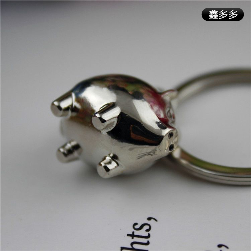 迷你生肖猪钥匙扣挂件金属钥匙圈挂饰男女可爱钥匙链礼品小巧精致