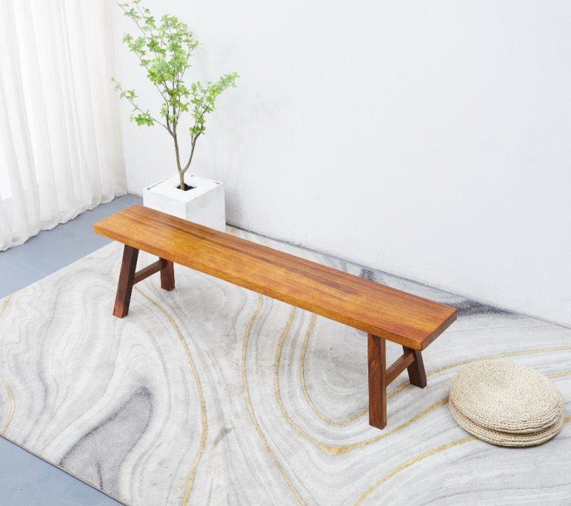 0000圆盘豆实木条凳200长条家用简约简约客厅办公创意