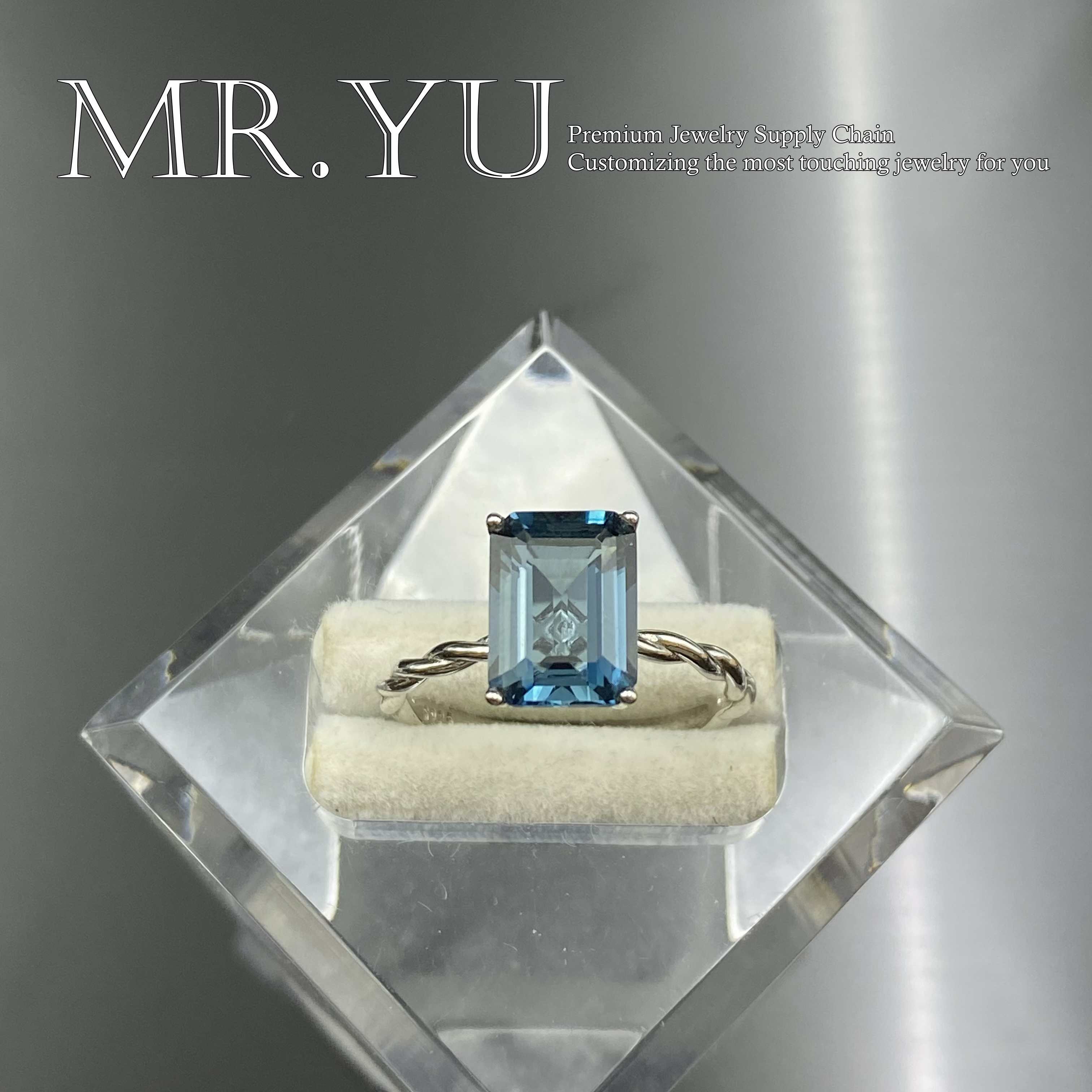 天然托帕石s925银戒指气质时尚小众复古简约经典个性百搭戒指tp27