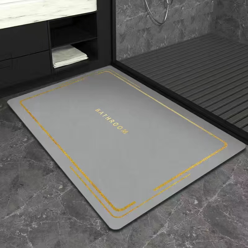 硅藻泥浴室卫生间简约百搭水洗大地垫裁剪免打理轻奢吸水定制地毯