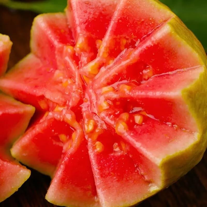红心芭乐番石榴红心芭乐番石榴胭脂红西瓜软糯新鲜水果酸奶酪口感
