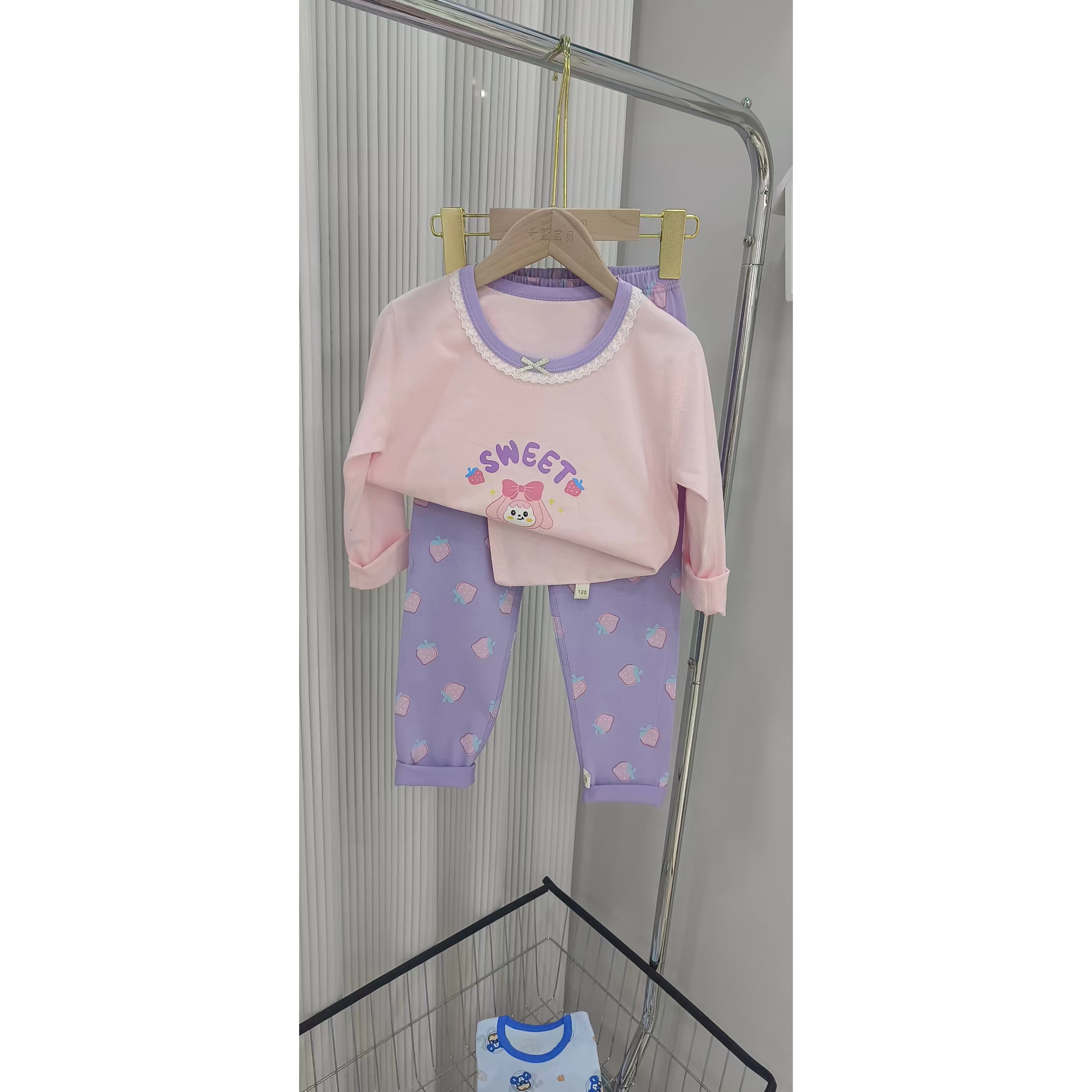 秋季儿童秋衣秋裤男女孩家居服中小童睡衣内衣套装打底断码清货