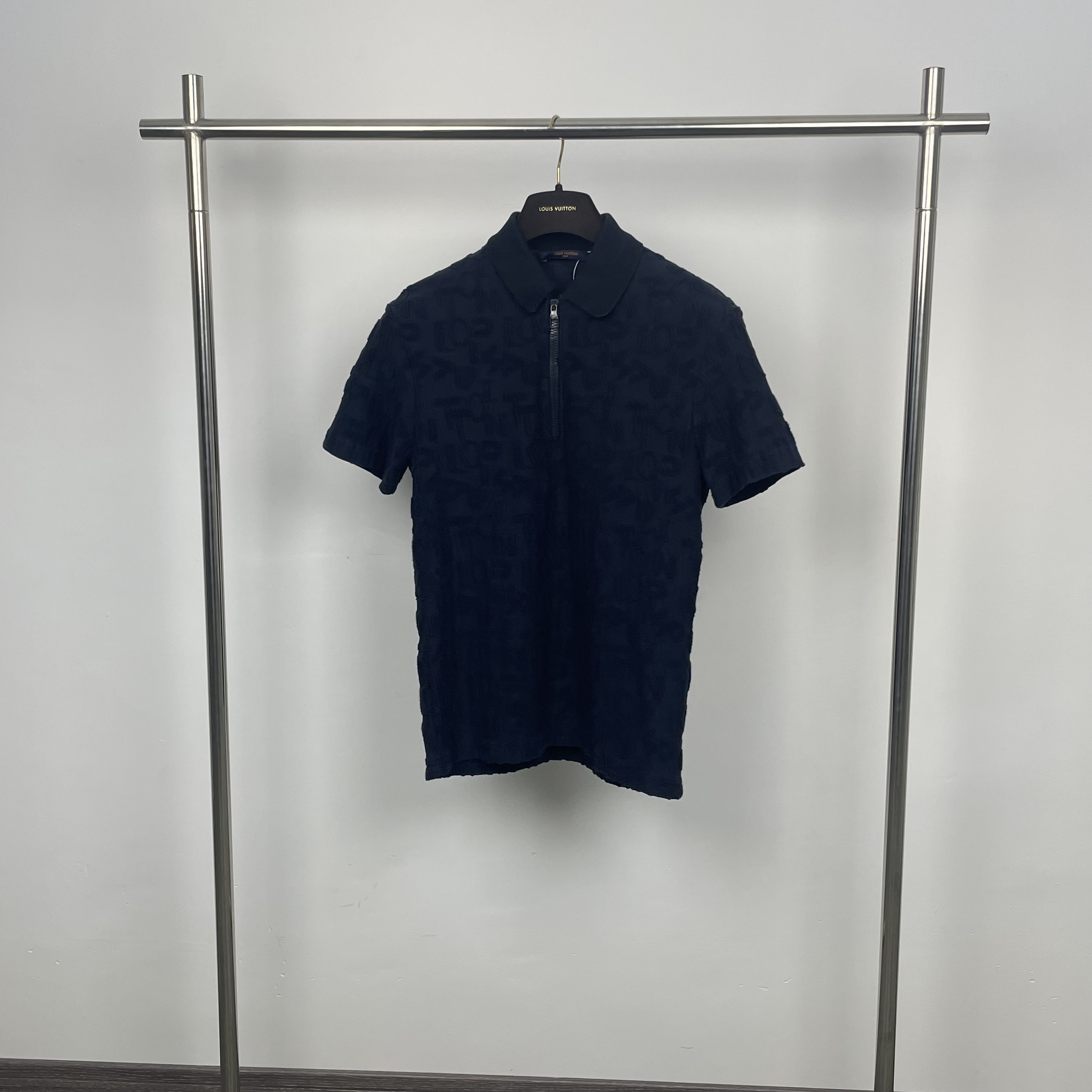 95新 LouisVuitton/路易威登 弹幕植绒polo衫T恤 xs码 yy00015