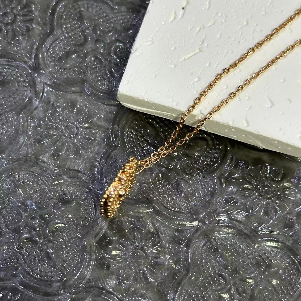 钛钢项链 高级感四叶花项链-66169