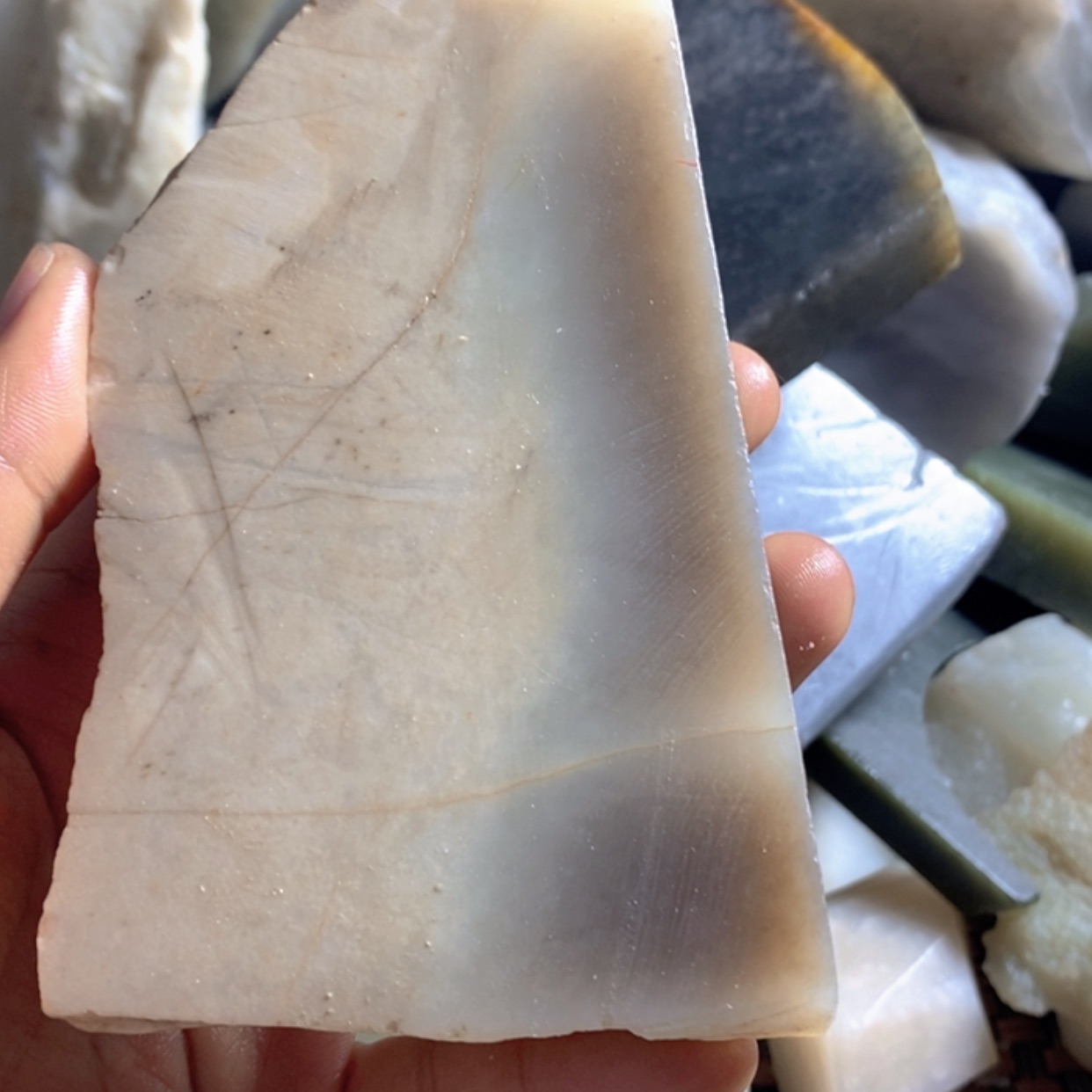 【闪购商品】和田玉边角料微瑕疵练手练未镶嵌