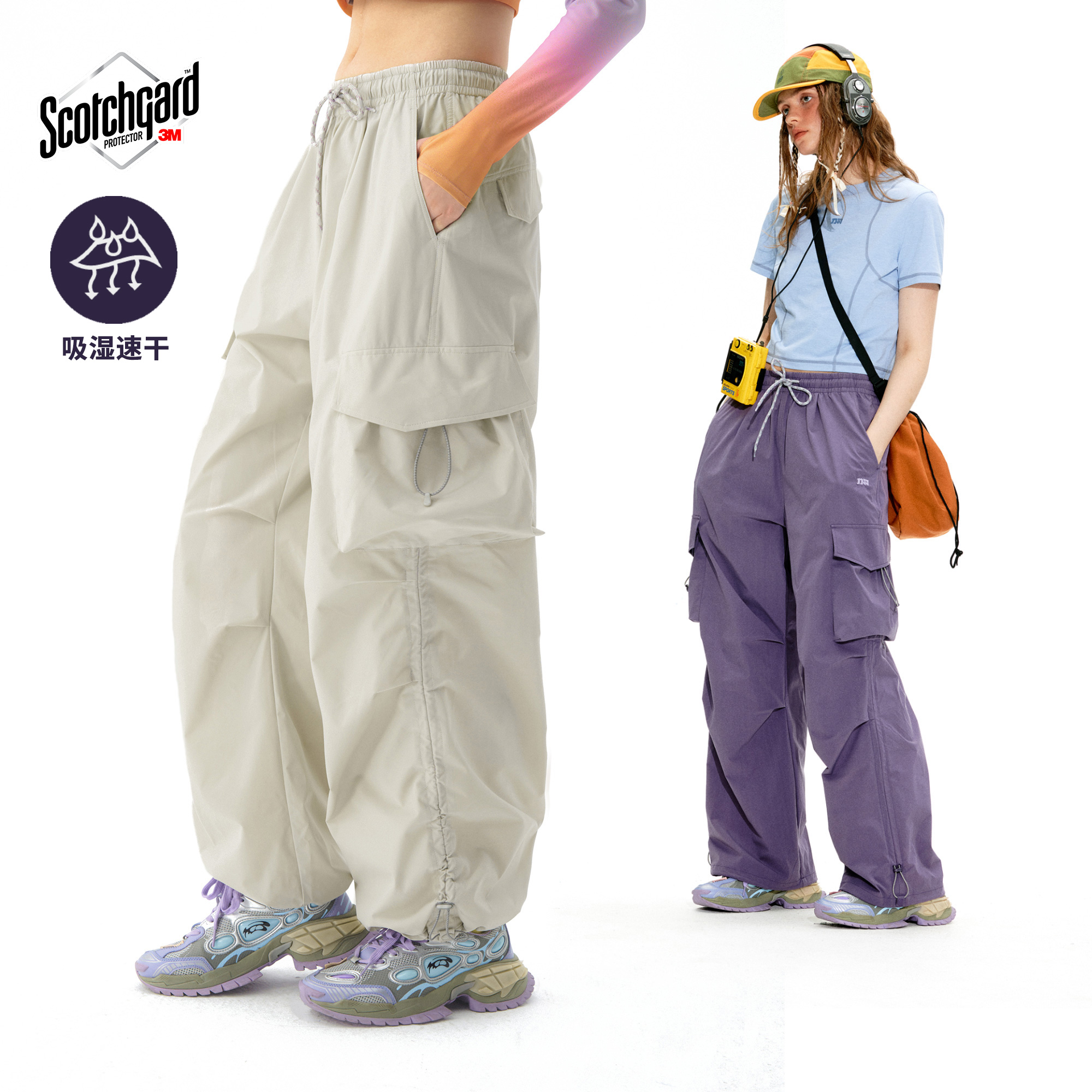 NOTHOMME山系户外3M思高洁吸湿速干露营徒步工装裤子伞兵裤女直筒