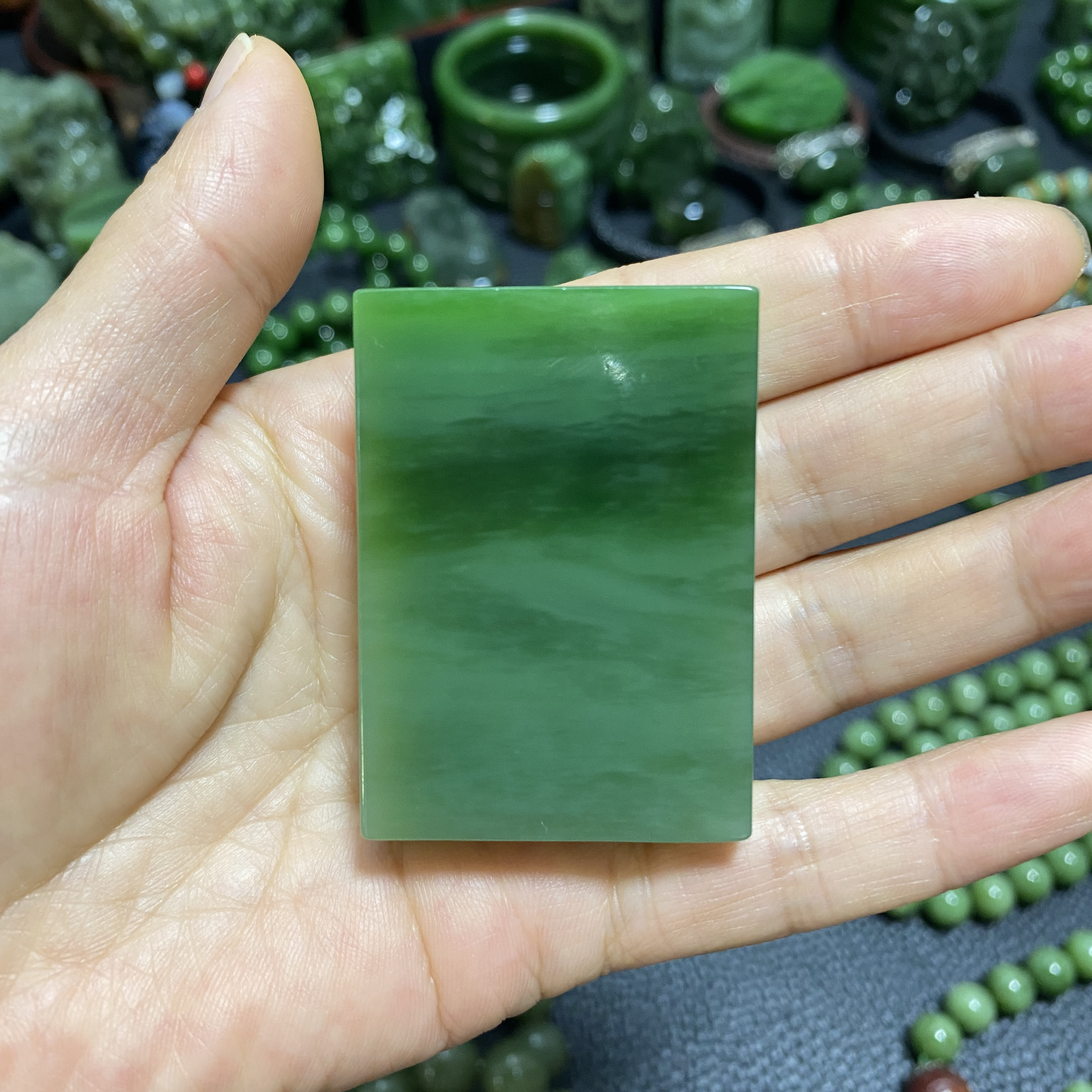 碧玉平安牌和田碧玉平安牌