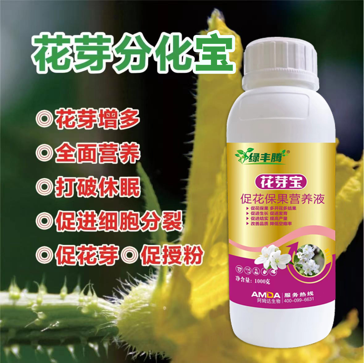 花芽宝花芽分化宝催花瓜果蔬菜营养液草莓柑橘增产增收叶面水溶肥