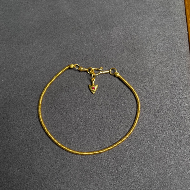 禾乐足金极细精工迷你圈1.6mm手链