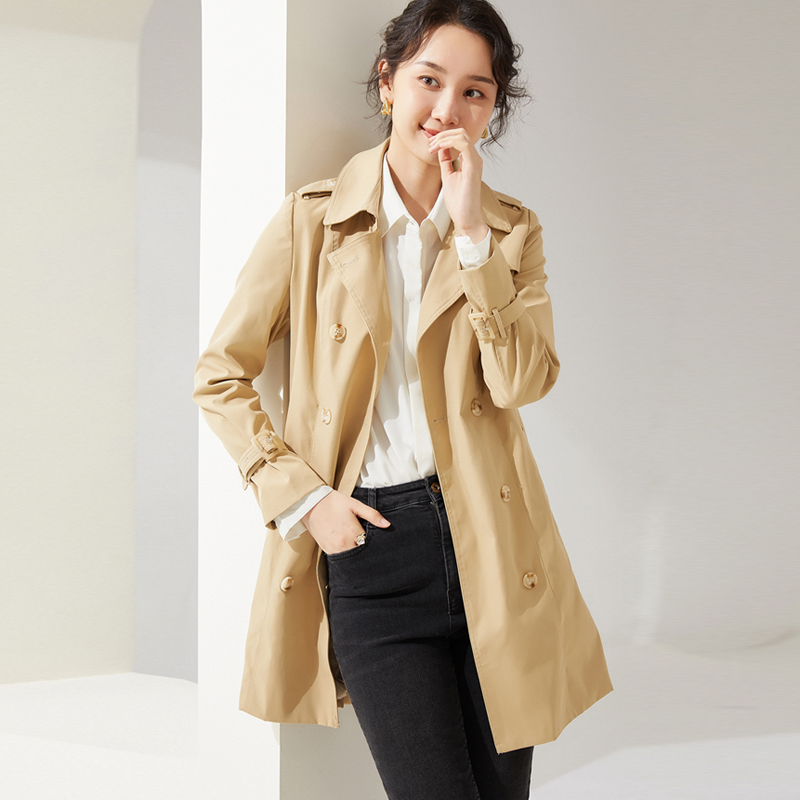 [清仓处理]大码风衣外套女百搭中款韩版胖mm宽松气质显瘦炸街大衣