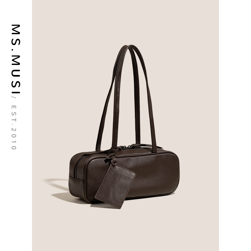 ms.musi百搭休闲植鞣牛皮女包#5273