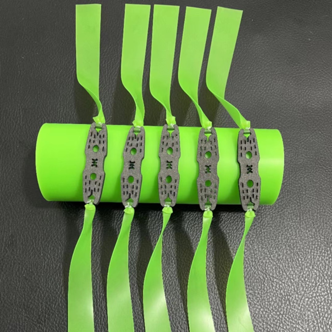 野战透明绿扁皮筋回弹快初速高防冻弹弓皮筋扁皮筋射程远暴力大拉