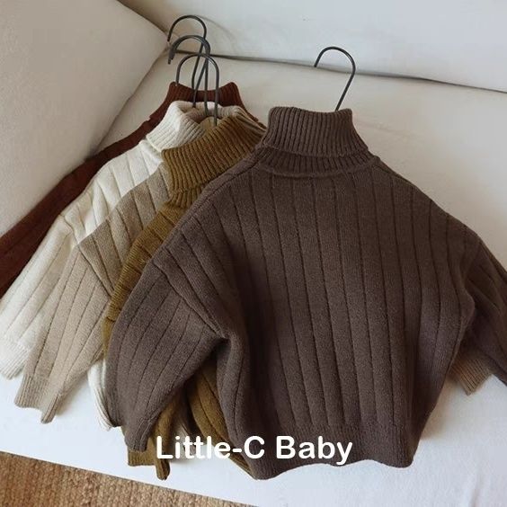 一体绒童装男女童毛衣冬款儿童加绒加厚内搭打底衫中大童针织衫