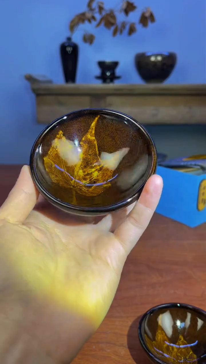 【闪购商品】瓷茶盏木叶