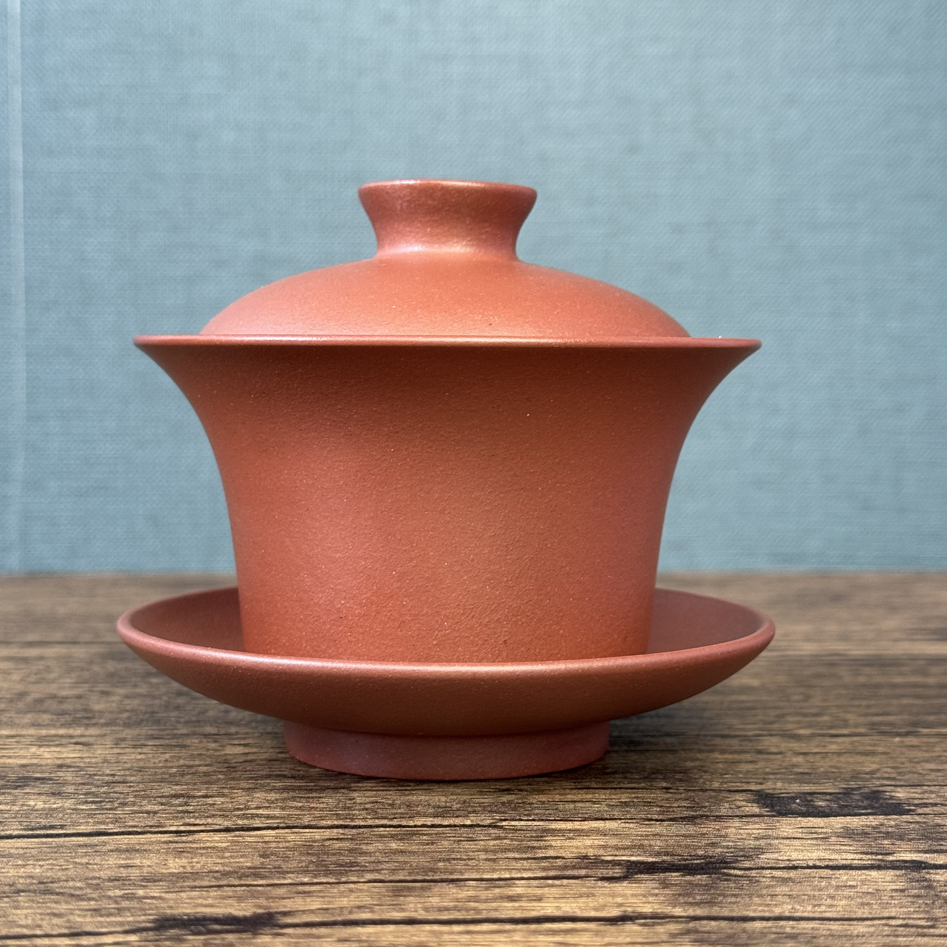 紫砂盖碗三才盖碗180ml紫泥