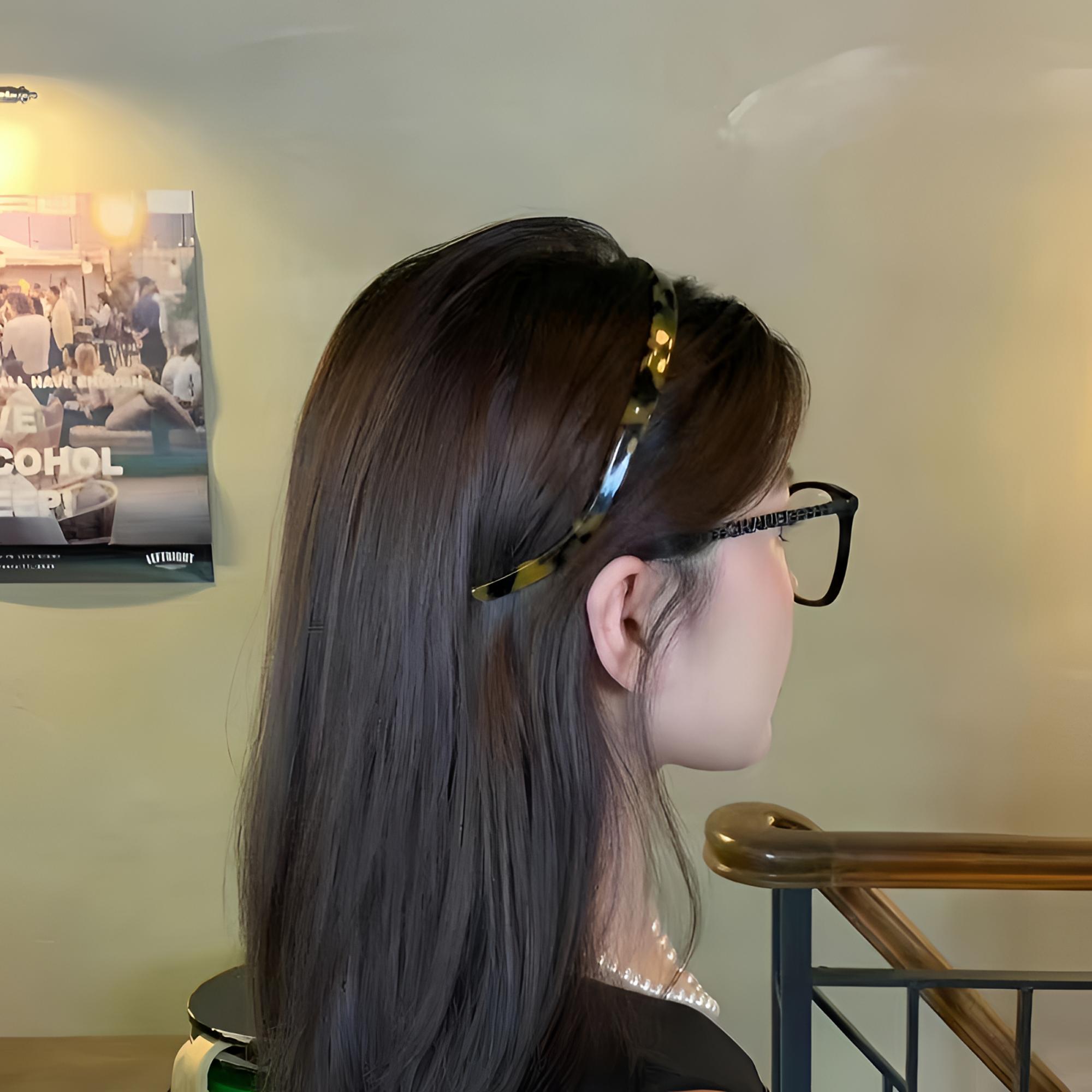 醋酸豹纹眼睛发箍露丝同款