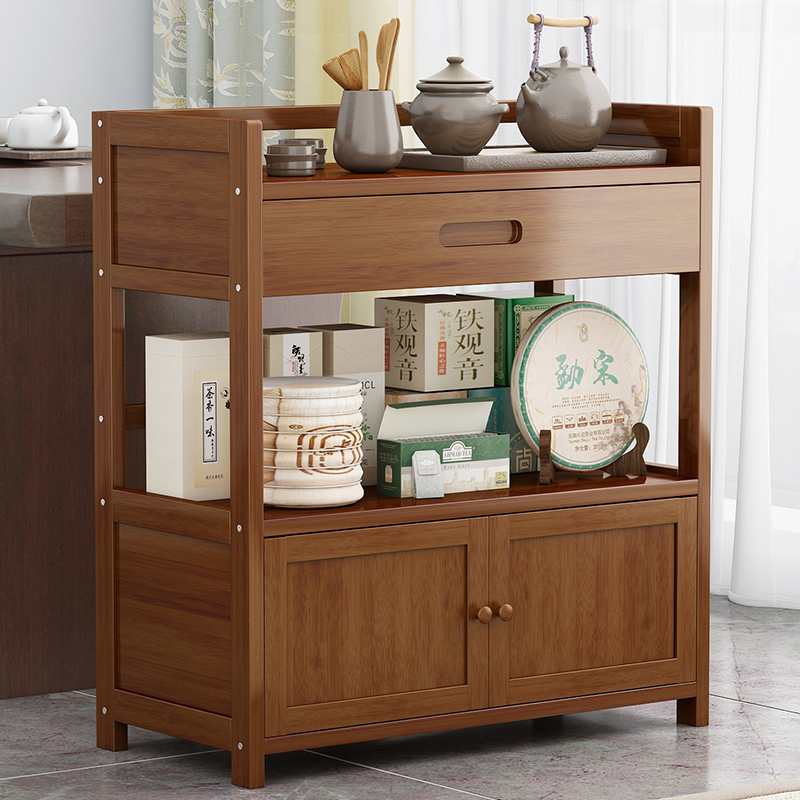过早茶水置物架客厅小茶台办公室多功能茶叶收纳柜子餐边柜茶几