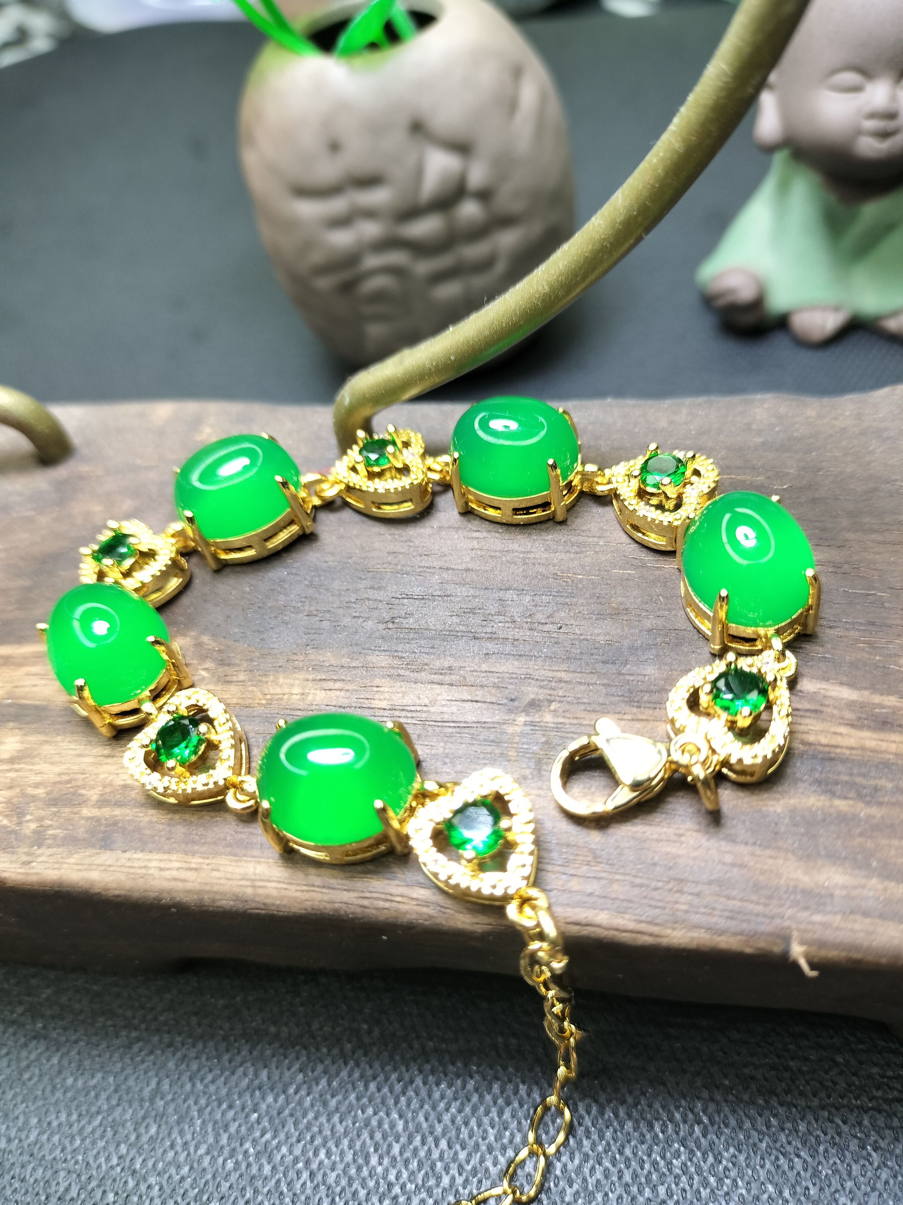 【开业限量补贴】金珠珠宝玉石一心一意设计款手链