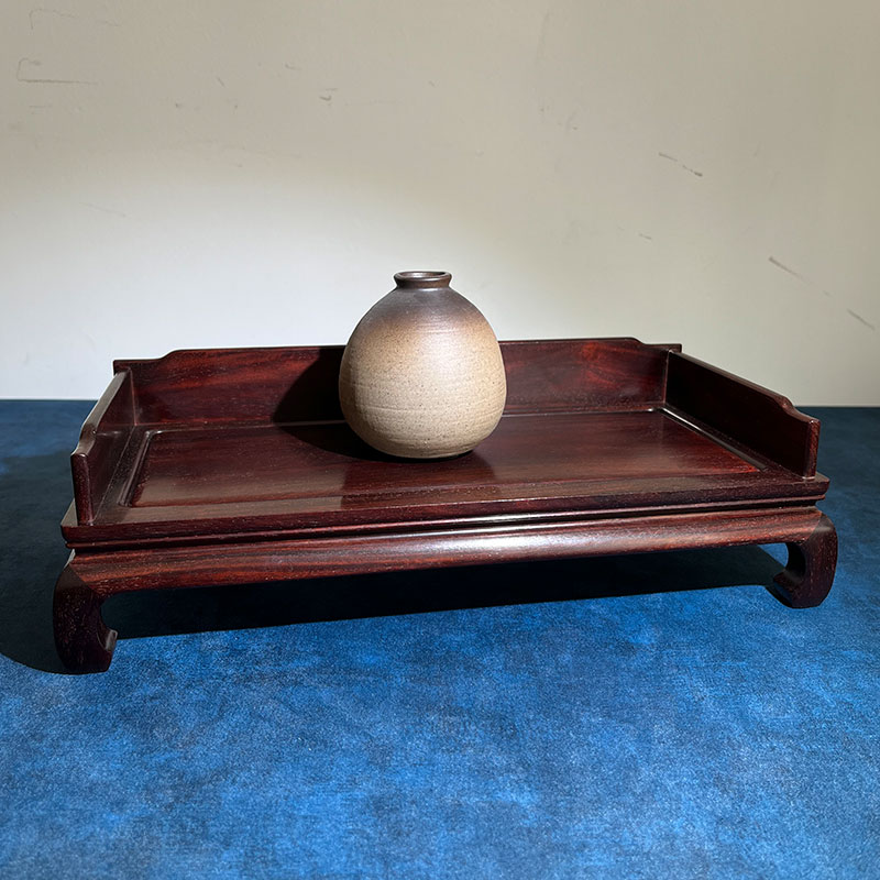 印度小叶紫檀小号罗汉床客厅玄关饰品办公室桌面摆件中式礼品底座