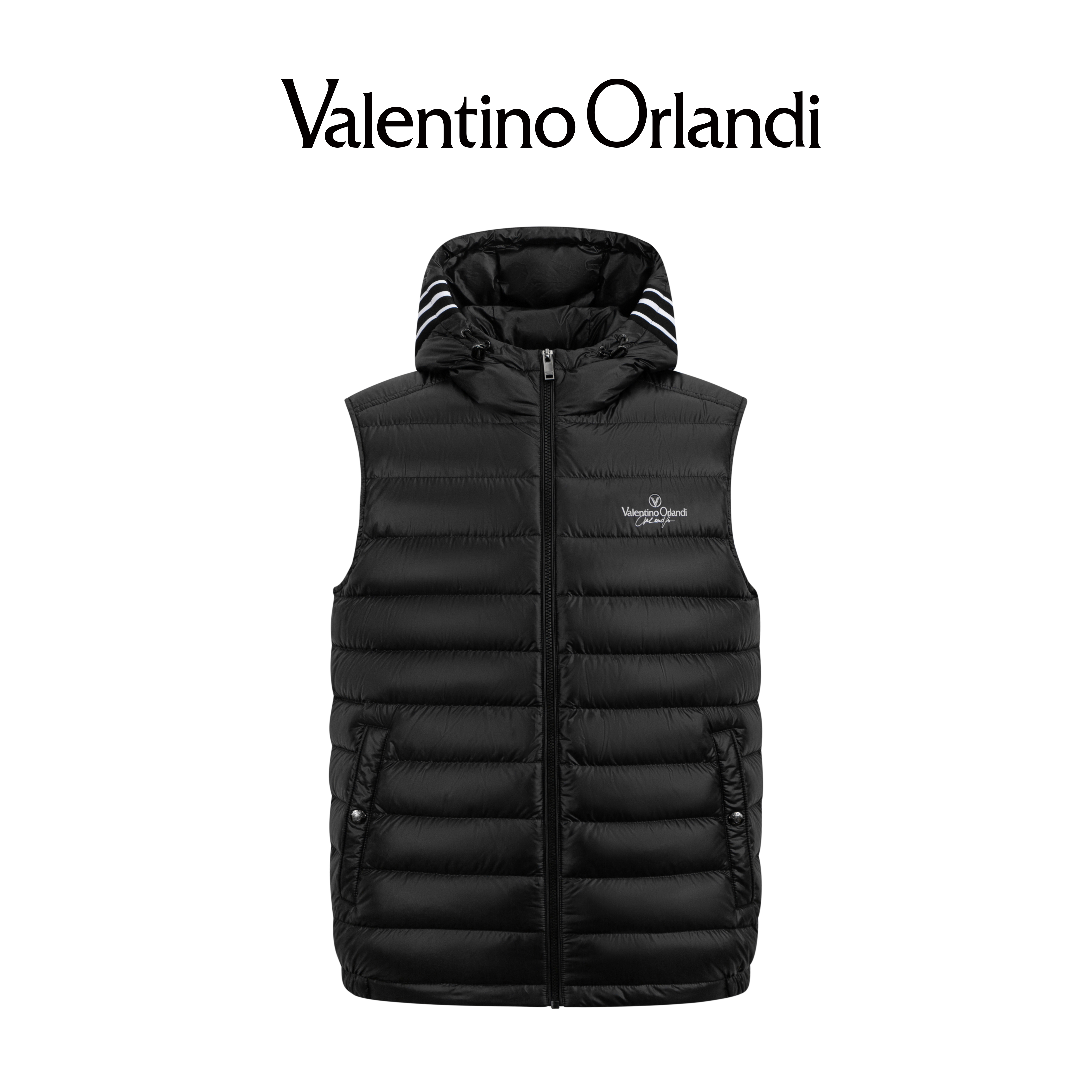 VALENTINO ORLANDI/华伦天奴.奥兰迪男士秋冬时尚连帽羽绒马甲