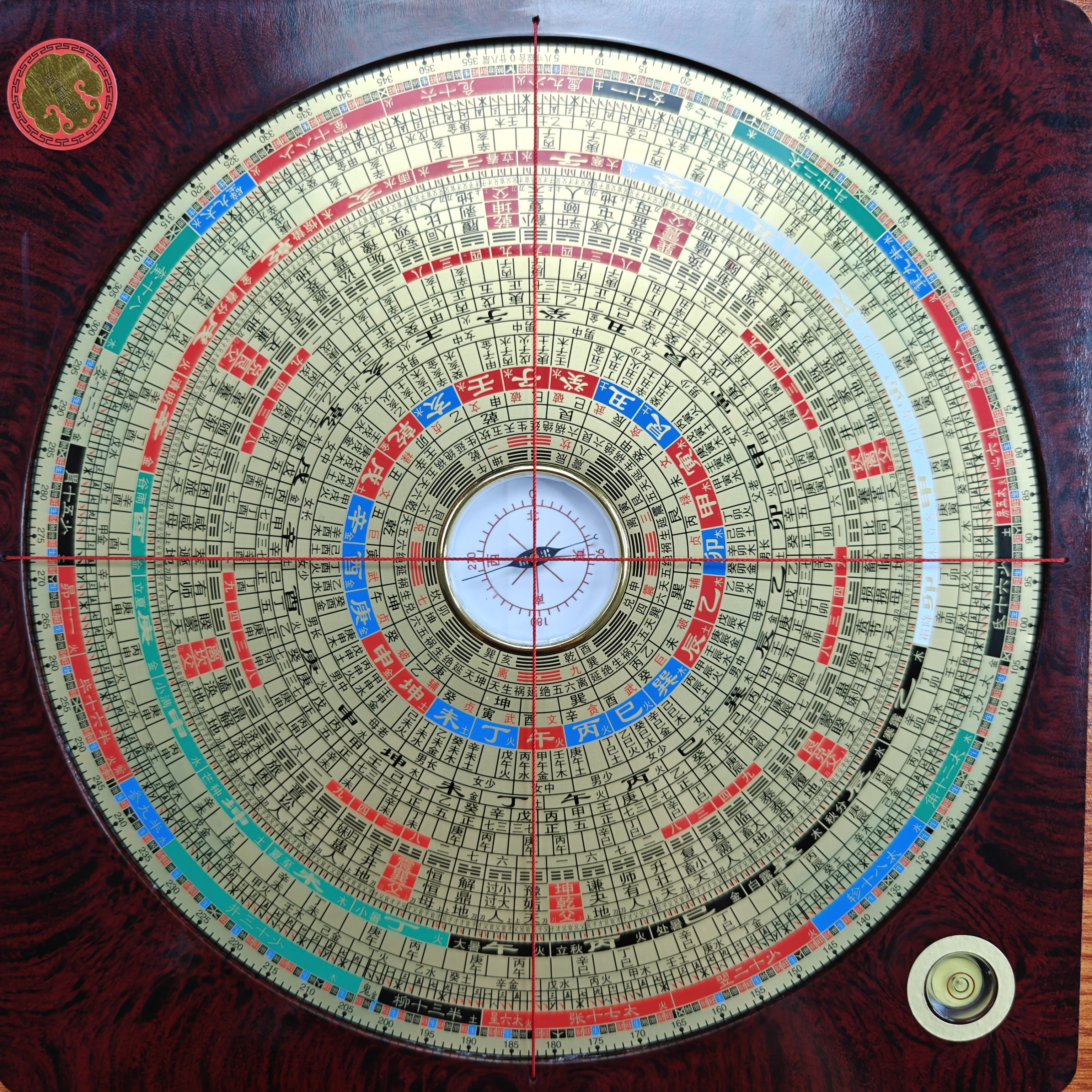 崇道堂新款综合罗盘三元三合强磁玛瑙高精准罗经